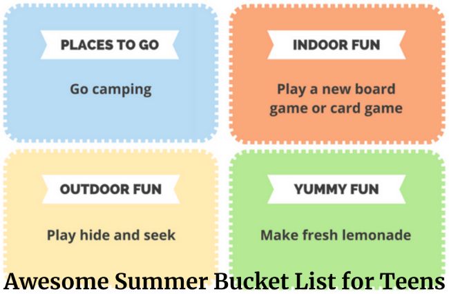 Awesome Summer Bucket List for Teens